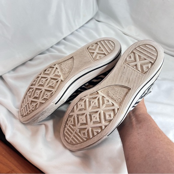 Converse Black and White Fuzzy Zebra High-Tops - Picture 8 of 8